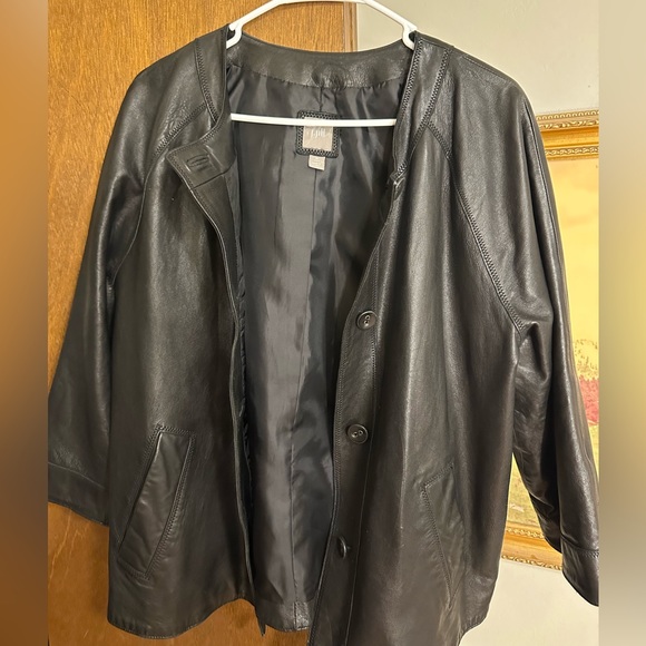 J. Jill Genuine Leather Jacket Women’s Medium - Picture 6 of 6